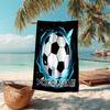 1PC Custom Name "Your Name Soccer Emblem" Beach Towel Highly Absorbent And Sand-Resistant Towel for Swimming, Pool, Yoga, And Travel Lightweight
