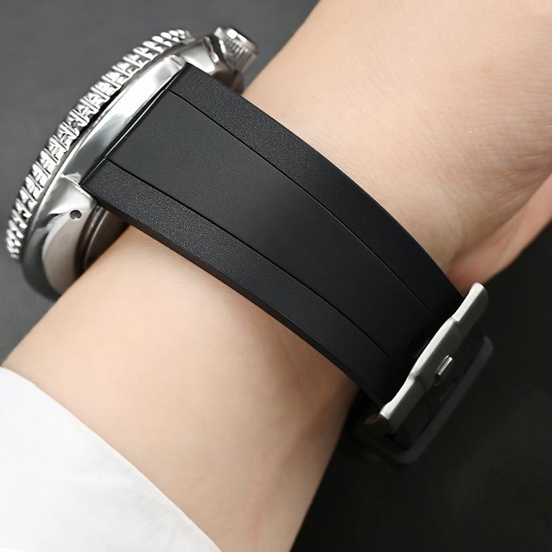 Bracelet de montre en silicone le plus récent pour Samsung Ultra Omega Seiko PROSPEX Panerai 20 mm 22 mm 24 mm Bracelet de montre en caoutchouc à dégagement rapide