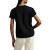 Polo Ralph Lauren Plain Knit Crew Neck Short Sleeve Regular T-Shirt Women T-Shirts Black 211971712-002