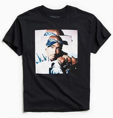 Tupac 2pac BLUES - DOUBLE UP - ME AGAINST THE WORLD 100% Cotton T-shirt Mens Tees Top NEW 100% Authentic