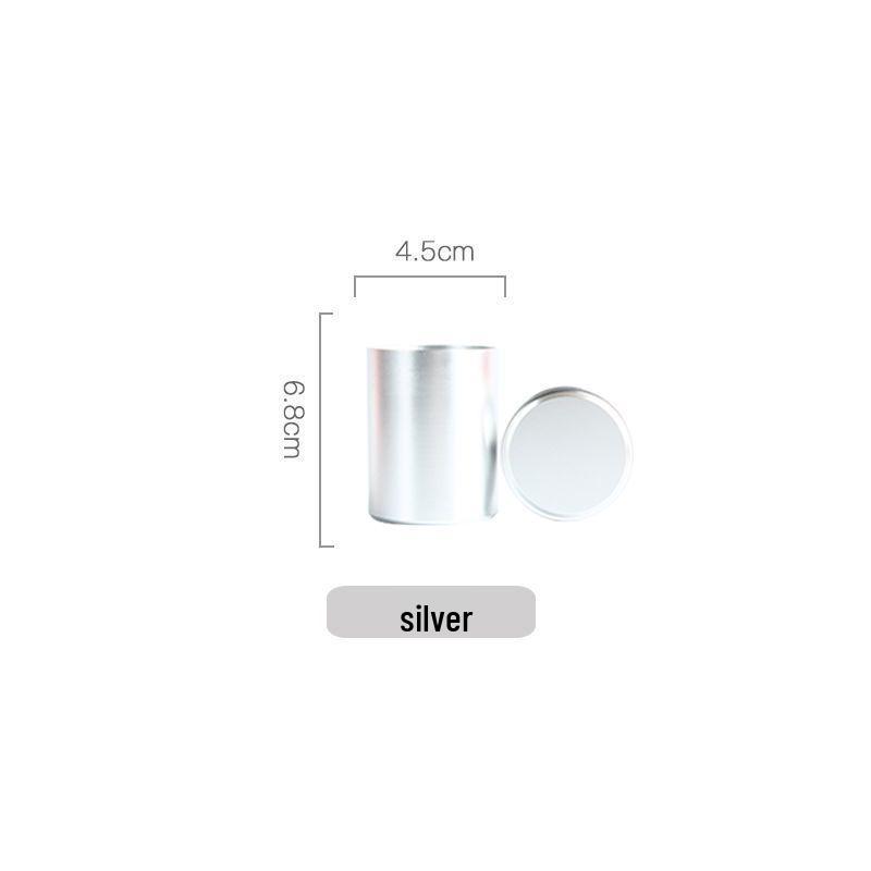 Portable Mini Metal Tea Canister - Titanium Aluminum Alloy, High-Grade Tea Packaging, Empty Gift Box