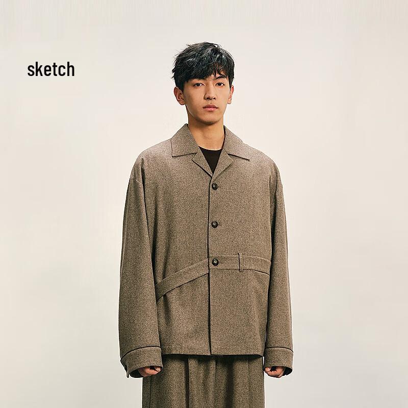 Men's 100% Wool Loose Fit Blazer