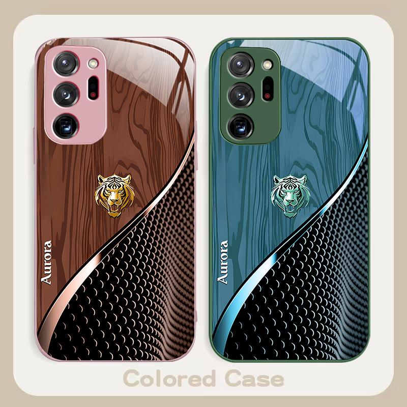 Mignon Tigre Doré Marron Pour Samsung A01 A02 03 Core A04 05 06 10 12 13 14 5G 15 16 M02 12 Note 8 9 10 20 Verre Coque Ultra pour Téléphone