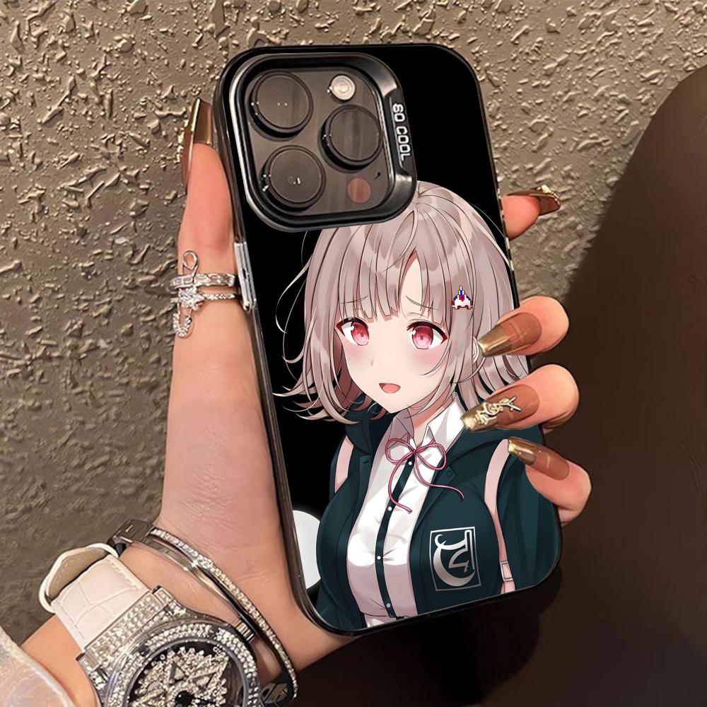 Danganronpa Chiaki Nanami Handyhülle für iPhone 17 16 15 14 13 12 11 X XR XS Air Pro Max Plus Schwarze Bunte Silberne Hülle