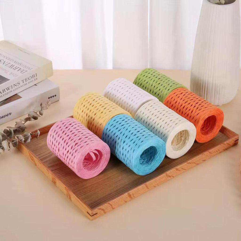 Handvävt Raffiagarn för Hattar och Väskor; Gör-det-själv Raffiastråmaterial.