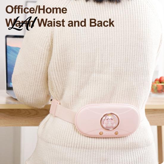 Electric Heating Pad for Cramps Heated Waist Belt Menstrual Pain Relief 3 Temperature Portable Heat Therapy Travel with Vibration Massage,