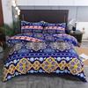 3pcs Boho Bedding Set Striped Geometric Duvet Cover and Pillowcases in Brown Ethnic and Traditional Style Soft Cozy Quilt Covers