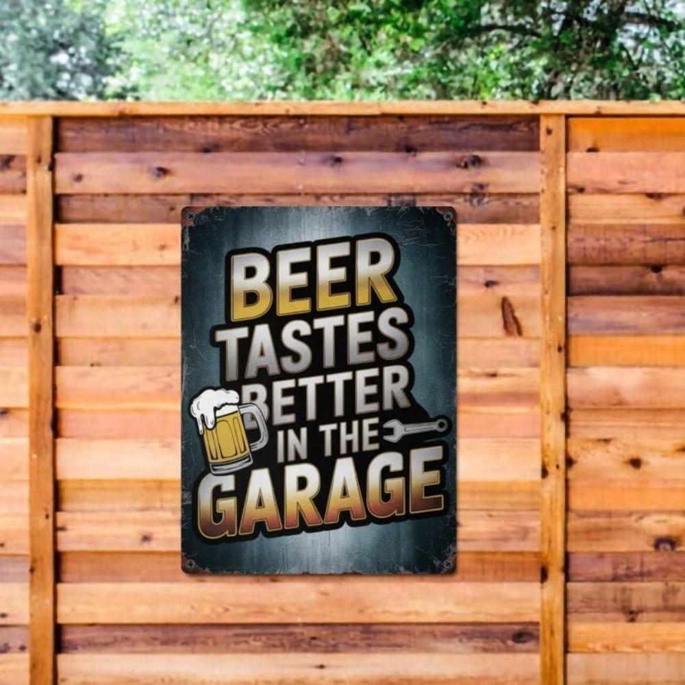 Vintage Metal Beer Tin Sign for Man Cave Bar Wall Decor