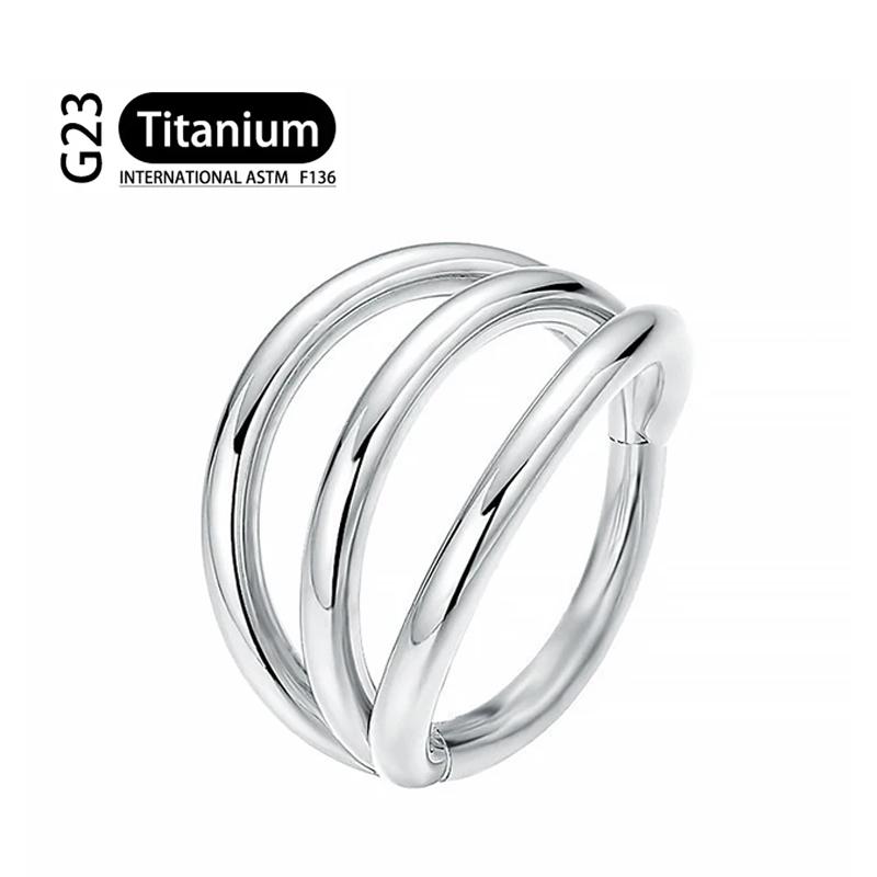 G23 16G Titan CZ Reihe Conch Nasenring Knorpel Hoop Daith Tragus Helix Lappen Ohrring Gelenkiges Segment Clicker Piercing Zirkon