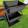 Camping 3level Folding Storage Rack Portable Picnic Grill Lightweight And Durable Large Capacity Storage Rack For Home Finishing