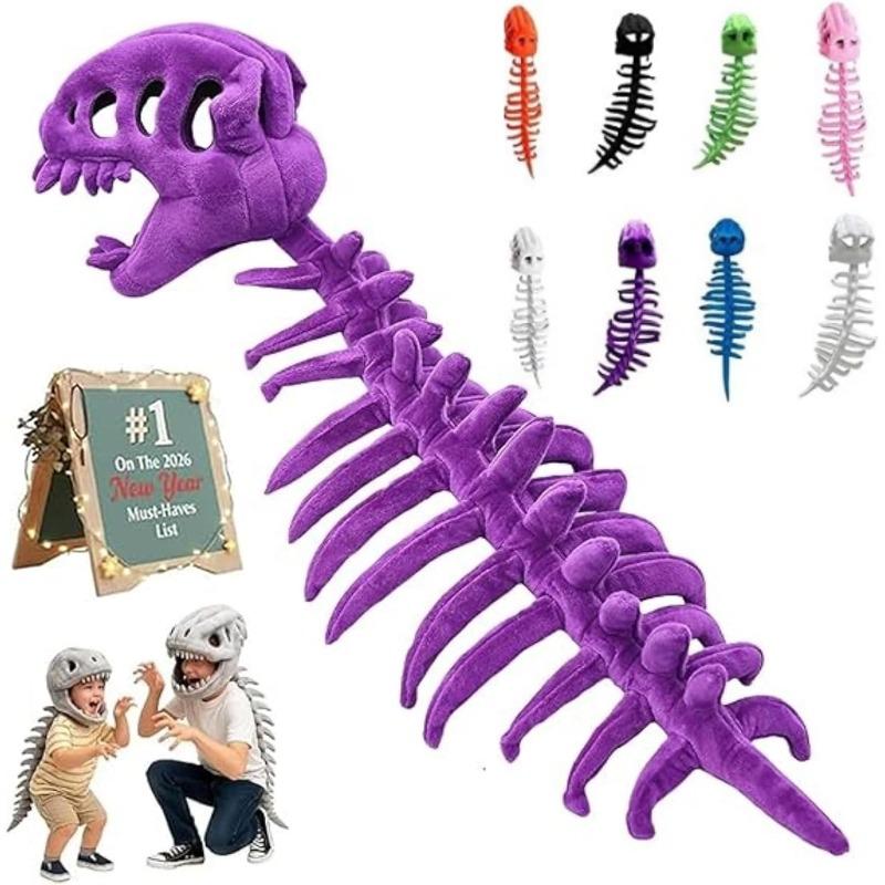 Lustiges Dino-Plüschtier-Skelett, Dinosaurierskelett-Kostüm 3D Gemütliches Dinosaurier-Plüschtier, Umarmbare Weichheit Skelett-Kostüm zum Verkleiden, Partys Fotos