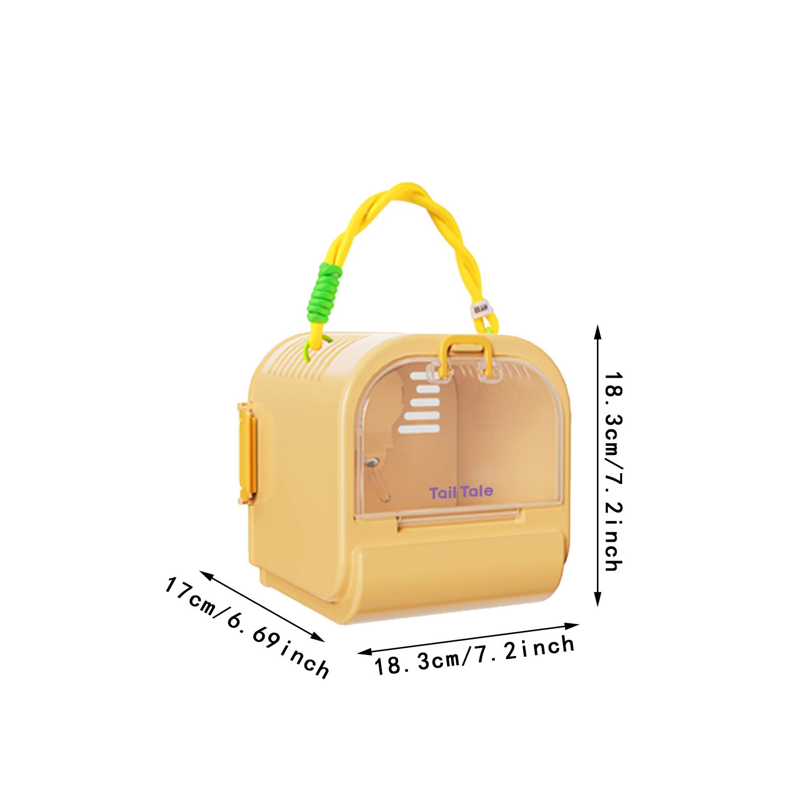Portable Hamster Carrier Cage Transparent Pet Outgoing Cage Hamster Carry Case for Small Animals Guinea Pig Chinchilla Traveling жёлтый