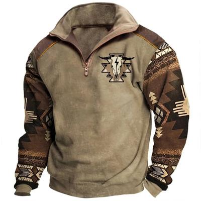 Spring And  Men's Standing Collar Sweatshirt Is Outdoor Casual Sweaters Tops