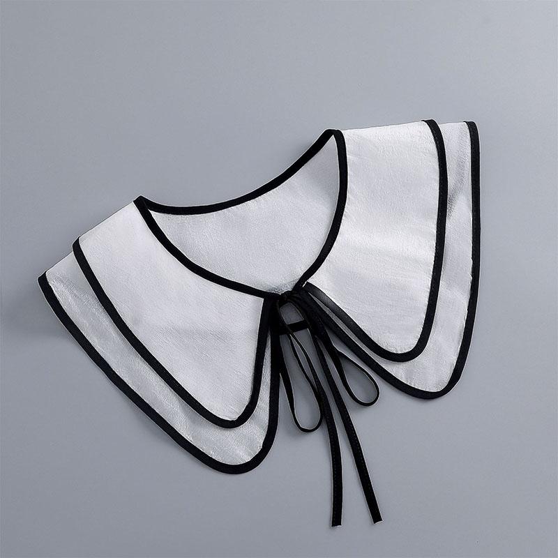 Removable Lace Doll Fake Collar Women Tie Ladies White Shawl Wrap Detachable Embroidered Lapel False Collar Clothes Accessory