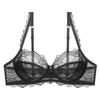 French Sexy Underwear Big Breasts Show Small Anti-sagging Underwear Summer Ultra-thin Pure Desire Large Size Lace Bra Cover