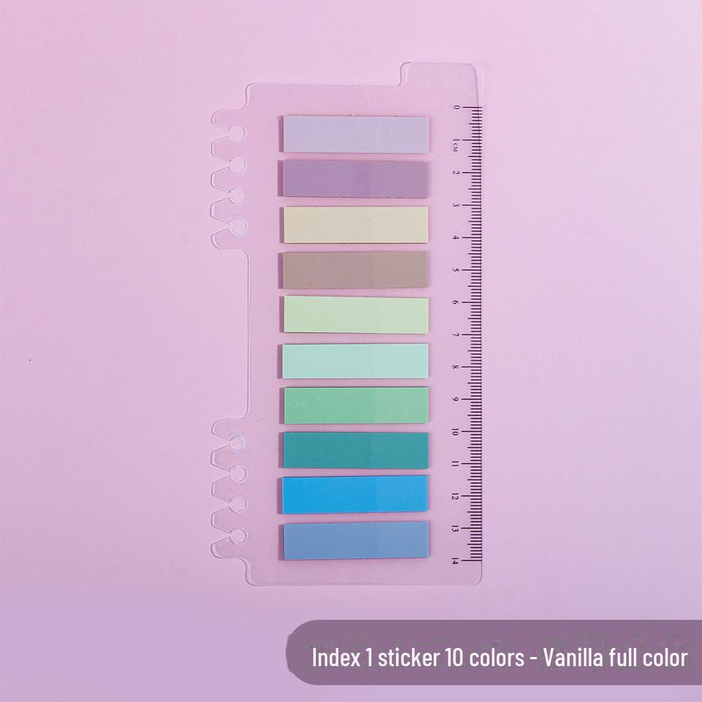 Morandi Translucent PET Index Stickers - Vanilla Autumn Series, Writable Sticky Notes & Markers