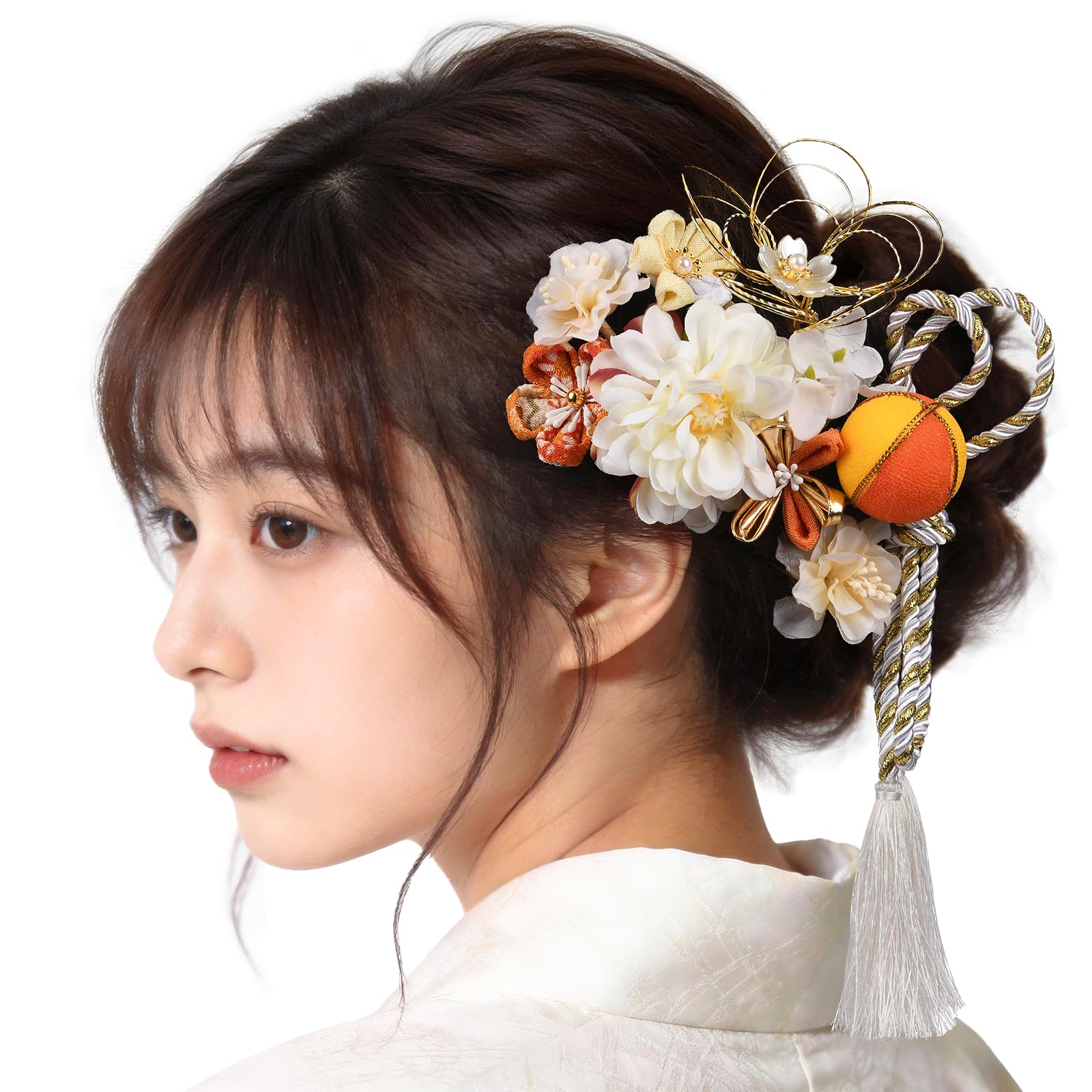

[OTAKUMARKET] Hair Ornament for Hakama, Graduation Ceremony, Yukata, Coming-of-Age Ceremony, Furisode, Shichi-Go-San, Tsumami-zaiku, Kimono,
