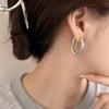 Trend Metal Geometry Hoop Earring Fashion New Design Irregular Minimalist Gold Color Earrings for Women Fashion Jewelry Gift
