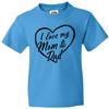Inktastic I Love My Mom And Dad In Black Chalk Heart Youth Kids Boys T-Shirt Family Mommy
