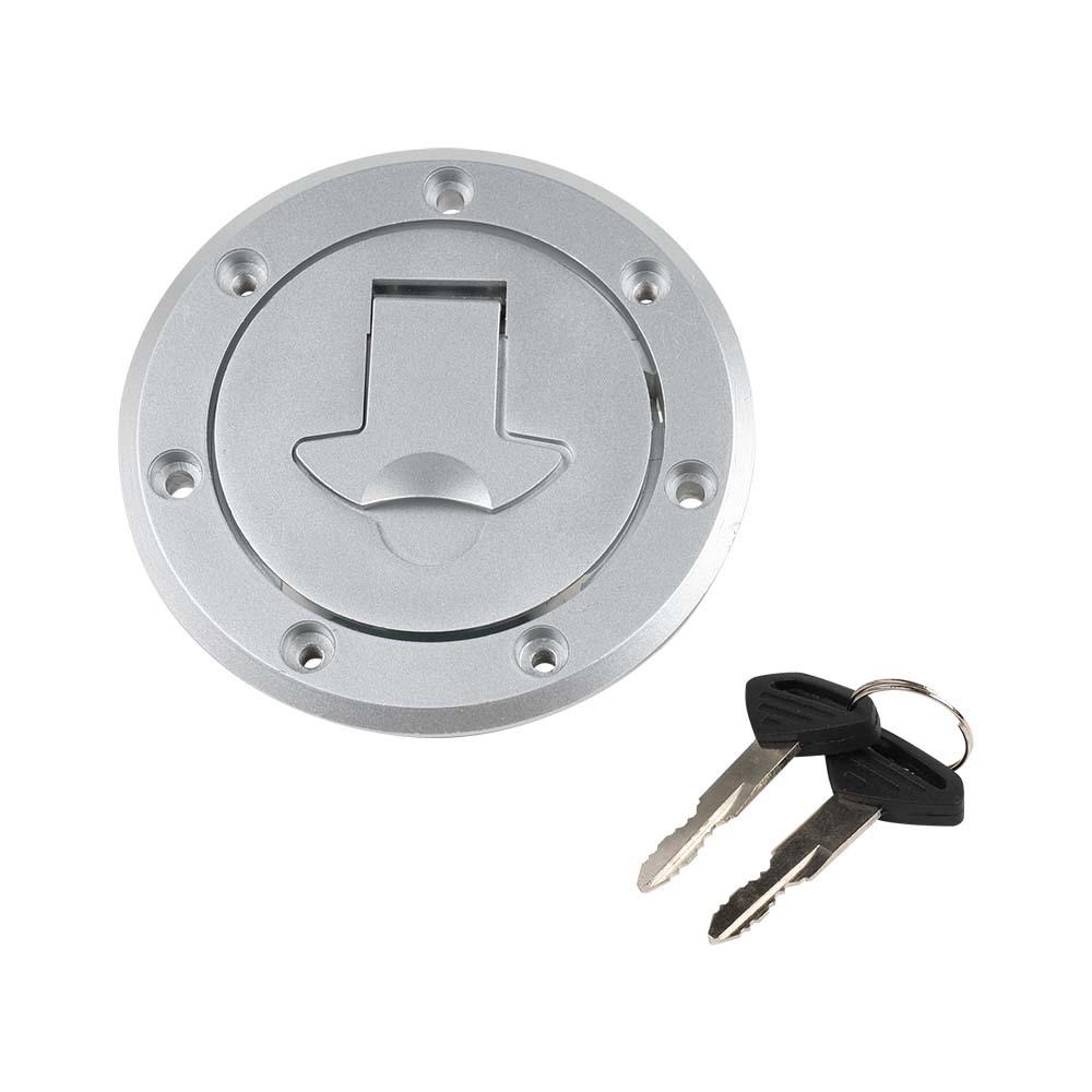 KTM RC125/RC200/RC390 Ignition Switch & Fuel Cap Set серебряный