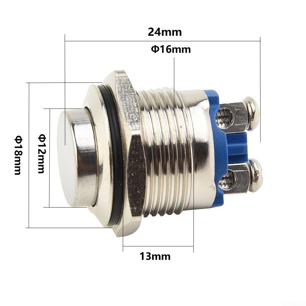 Buton întrerupătoare rezistente la apă 10 buc corn rotund înalt metal