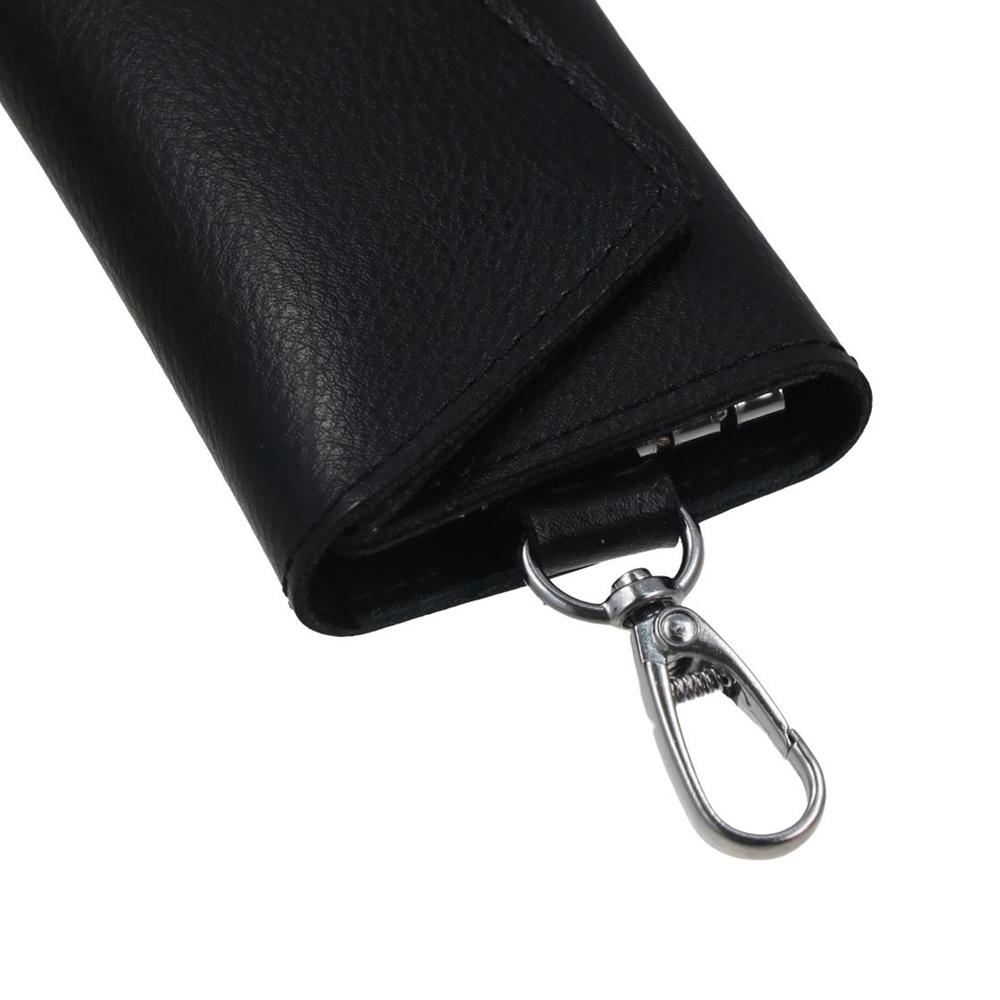Housekeeper Key Holder Organizer Pouch Cow Split Car Key Wallet Genuine Leather Keychain  Unisex