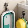 Wall-Mounted Bathroom Storage: No-Drill Washbasin Hooks & Hanging Board