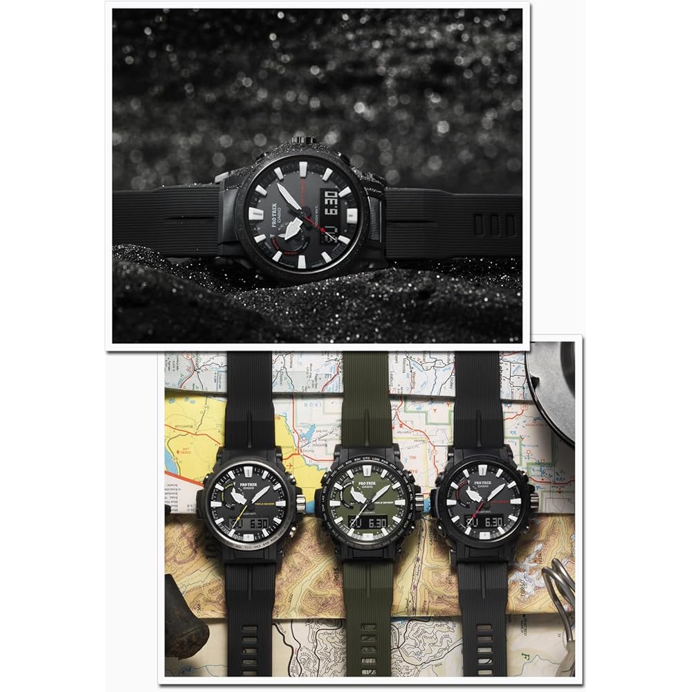 Casio Pro Trek PRW-61Y-1BJF Men's Black Solar Radio Watch Biomass Plastic Construction