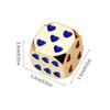 5 Pcs Metal Heart-shaped Points Dice Role Playing Dice Six Sided Dice Round Corner Dice DIY Mahjong Accessories