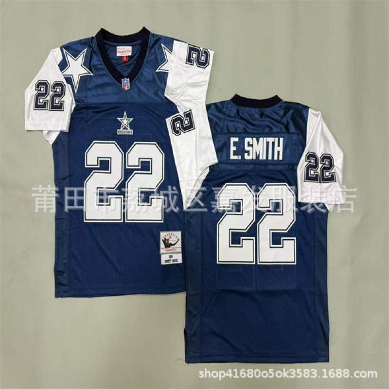 Camiseta de Fútbol Retro NFL Dallas Cowboys para Hombre de Algodón Bordada Camisa Deportiva del Equipo Ropa para Aficionados