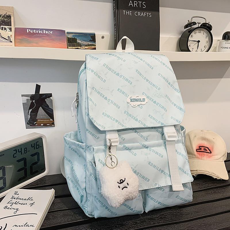 Trendy High School and College Students' Sporty Simple Backpack  New Women's Schoolbag  Graffiti Backpack and Backpack