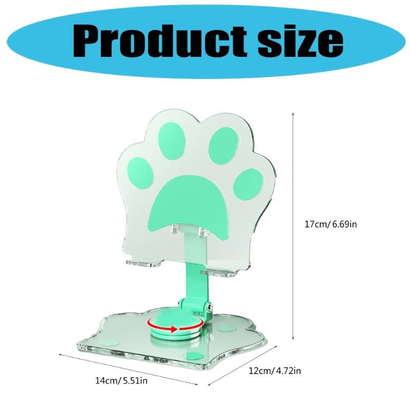 Strong Clear Phone Holder with Not  Slip  Pad Acrylic Desktop Mobile Phone Stand for Tablets Up To 12.9 Inches