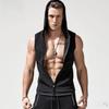 Men's Hooded Sleeveless Fitness Vest - Slim Fit Summer Waistcoat