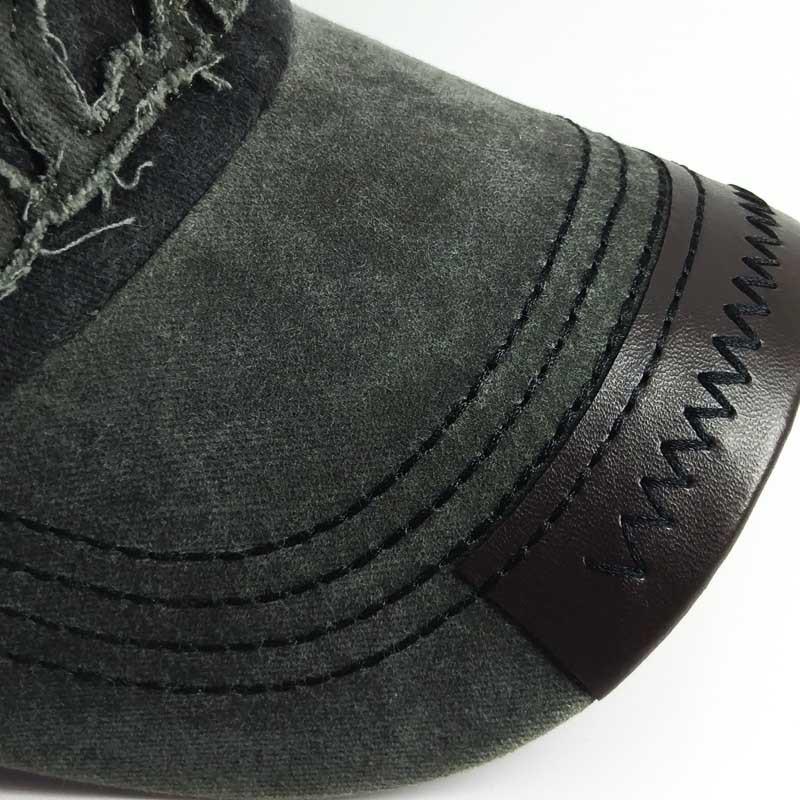 New European and American original black washed denim baseball cap outdoor sports sunshade duck tongue hole hat
