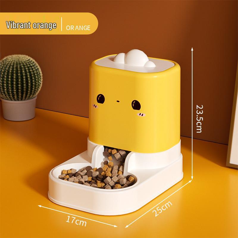 Automatic Cat & Dog Water Fountain Dispenser with Integrated Feeder - No Electricity Needed