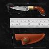 Wooden Handle Mini Pocket Knife Keychain Unboxing Cutter with Leather Cover Embossment Blade Surviva Multitool Outdoor Gift