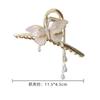 Luxury Tassel Butterfly Green Bamboo Pearl Grab Clip Flower Large Shark Ponytail Women's Fashion Temperament Elegant Headwear