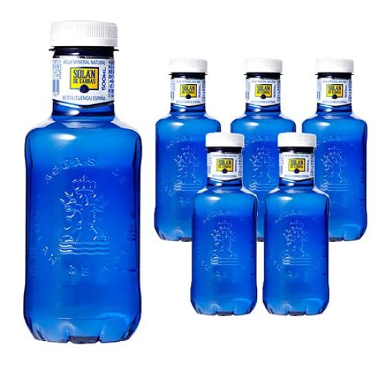

Solan de Cabras PET x 5 Blue PET Bottle Spain Water Bottle Natural Mineral Water [500ml Bottle]
