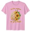 Let The Sunshine On Your TShirt Sunflower Brain Art Inspirational Unisextal Health