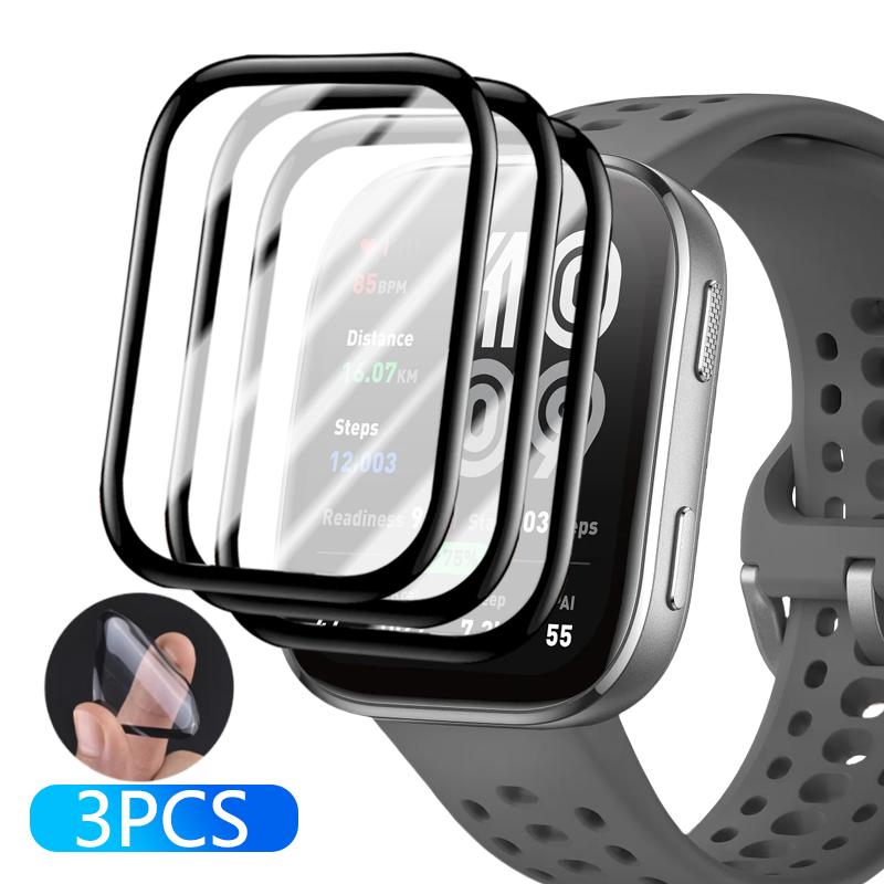 1-5Pcs Flexible Protective Film for Amazfit Bip 6 5 Screen Protector Anti-scratch 3D Curved PMMA Films for Amazfit Bip6 Bip5