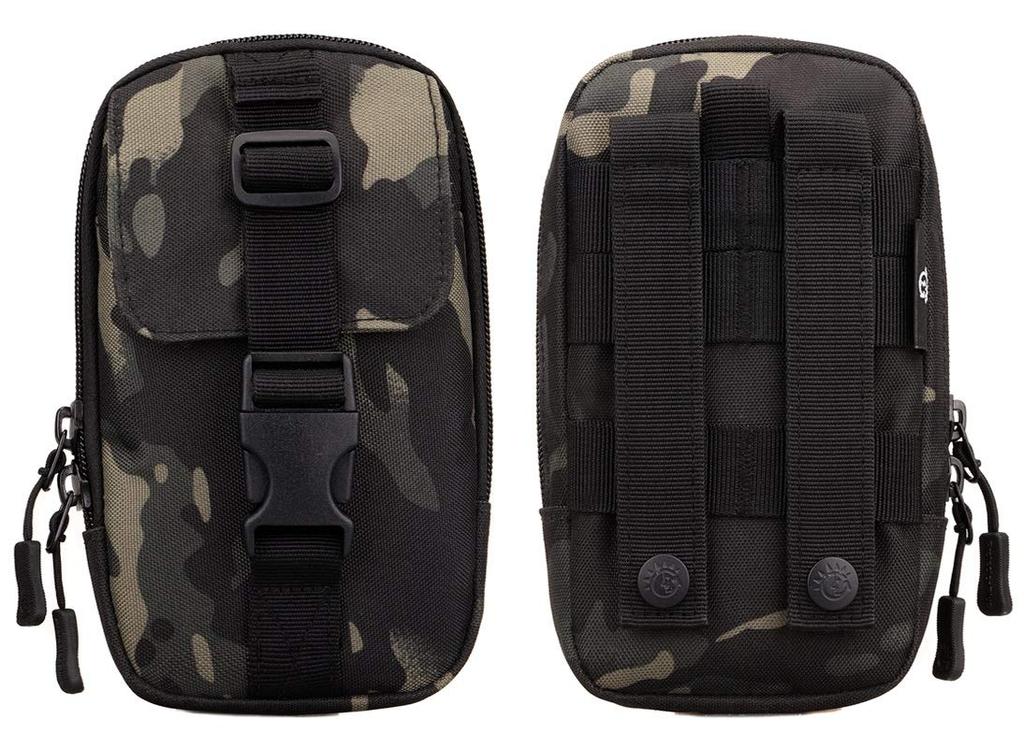 Phoenix Ikki Small Accessory Fits Compatible with iPhone 8 Belt Available in 6 Camouflage Multifunctional Tactical Smartphone Tool EDC Hip Dark Brown