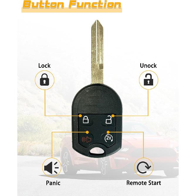 Key Fob Replacement Compatible with 2011-2014 Ford F150/2011-2016 F250 F350/2013-2015 Explorer/2009-2017 Expedition Keyless Entry Remote CWTWB1U793,