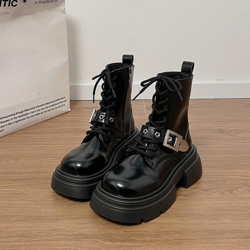 

Fashion Platform Women s 2025 Autumn New Versatile Retro Boots 35