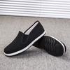 Black fixed old Beijing cloth shoes men's rubber sole casual soft sole non-slip old eight road one-pedal work shoes