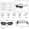  New Vintage Small Rectangle Sunglasses Women Shades UV400 Fashion Men Sun Glasses Clear Lens Frame