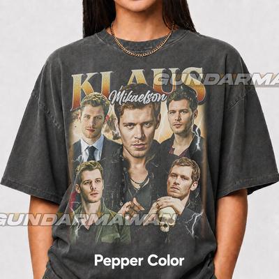 Maglietta Vintage Limitata Klaus Mikaelson, Regalo per Donna e Uomo Maglietta Unisex | Timnas FD