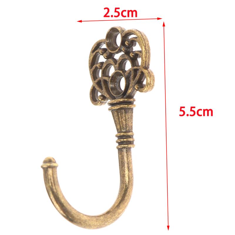Creative Antique Bronze Door Hooks 5Pcs Zinc Alloy Wall Mounted Heavy Duty Hangers for Coat Scarf Bag Entryway Kitchen Home Decor
