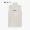 MO&Co. Acetate Cotton Blend High-Neck Knit Vest