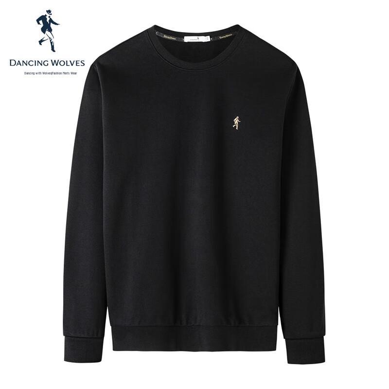 

Dancing with Wolves Men s Embroidered Soft Cotton Pullover Sweatshirt XL