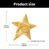 Elegantes Broches de Estrella de Cinco Puntas para Mujer Cara con Chapado en Oro Pin de Solapa para Uso Casual y Formal